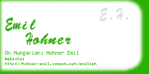 emil hohner business card